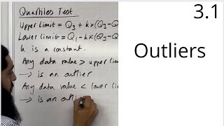 Edexcel AS Level Maths 31 Outliers Quartiles Mean and Standard Deviation [upl. by Ebaj309]