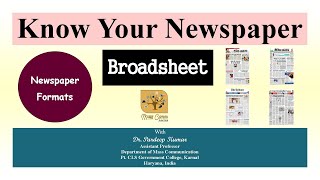 375 Broadsheet Newspaper I Newspaper Formats I Print Media [upl. by Patrick]