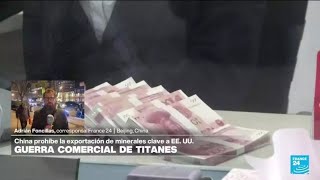 Informe desde Beijing China prohíbe exportaciones de metales a Estados Unidos • FRANCE 24 [upl. by Ilana]