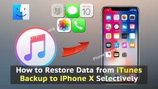 How to Restore Data from iTunes Backup to iPhone X Selectively [upl. by Ayikur]