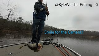 February Lake Eufaula Bass Fishing This lake has Straight Got em [upl. by Enelcaj]