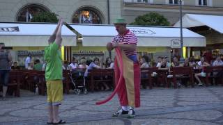 Pepe The Clown  VERY FUNNY clown on street Poland 2014 4k [upl. by Joslyn]