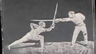 Old footage  1880 saber fencing from Kineographe folioscope AMHEHEMA [upl. by Gut]