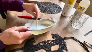 How to make fabric stiffener to stiffen lace sinamay or other materials to make a hat or flowers [upl. by Apollo921]