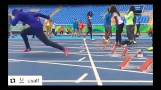 Trayvon Bromell Start Block Technique  Slow Motion [upl. by Valry]