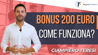 Bonus 200 Euro come funziona Come si richiede [upl. by Prestige296]