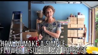 How To Make A Simple Flower amp Succulent Corsage [upl. by Yerroc]