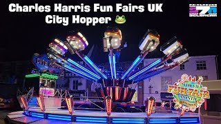 City Hopper Test cycle Charles Harris Fun Fairs UK at Ashby de la Zouch Statutes Funfair 2024 [upl. by Caddric]