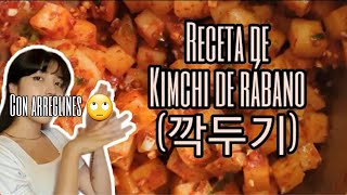 Receta de Kimchi de Rabano 깍두기  Nicolisa [upl. by Ykvir796]