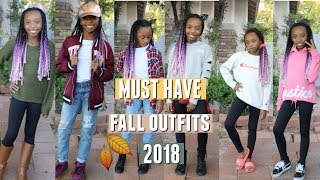 MUST HAVE FALL OUTFITS 2018 🍂 TWEEN GIRL FALL LOOK BOOK [upl. by Anilemrac]