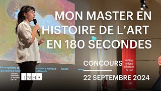 Journées européennes du patrimoine 2024  Concours quotMon master en histoire de lart en 180 secondesquot [upl. by Epp]