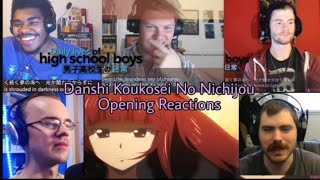 Danshi Koukosei No Nichijou Opening Reactions [upl. by Annaiel]