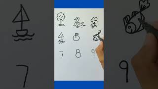 😳Creative and Easy Drawing from Numbers for Kids  Preschool Learning 🏫💥 magicalminds [upl. by Akselav]