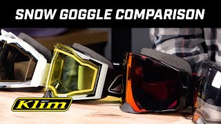 KLIM Snowmobile Goggles  Product Comparison [upl. by Edlihtam]