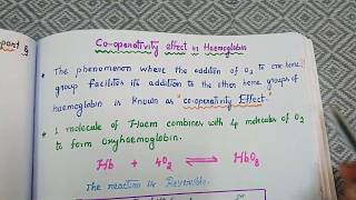 CooperativityEffect in Haemoglobin [upl. by Ntsuj]