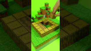 I made MAGNETIC Minecraft Blocks minecraft papercraft asmr diy kamich theplop [upl. by Royal67]