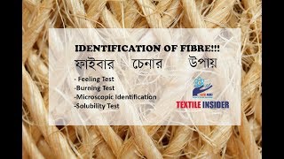 Identification of Fiber।।Textile Insider।।2019 [upl. by Rann617]