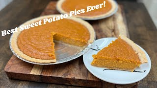 The Easiest and BEST Sweet Potato Pies Holiday Baking [upl. by Anitsihc]