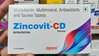 Zincovit CD Tablet Multivitamin tablet Benefits in Hindi uses in Hindi Medical Gyan [upl. by Ardra]