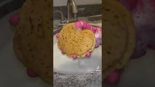 2x Comet powder  sink cleaning sponge squeezing asmr [upl. by Akinet]