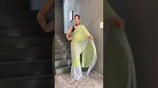 1min saree with unstitched blouse 1minsaree readytowear youtubeshorts trending [upl. by Stromberg]