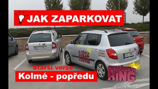 JAK ZAPARKOVAT Parkování popředu  parkovací automat se závorou  Forward perpendicular parking [upl. by Anujra]