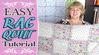 Rag Quilt Tutorial  Easy Beginners Rag Quilt [upl. by Einnok212]