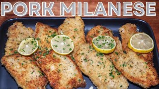 Pork Milanese  Classic Italian Recipe [upl. by Arobed]