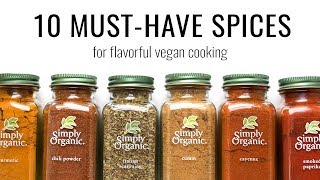 MUSTHAVE SPICES FOR VEGAN COOKING  an inside look at my spice cabinet [upl. by Booma505]