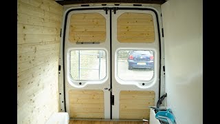 Paneling the Doors amp Building Overhead Storage  Campervan Conversion [upl. by Hewie22]