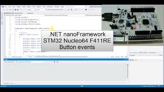 NET nanoFramework STM32 Nucleo64 F411RE Button events [upl. by Mansoor]