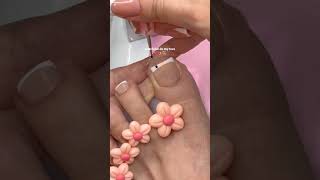 toe gel nails extensions design nails naildesign trick nailart tread gelnail viral nailcare [upl. by Natlus]