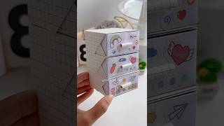 🗄️DIY 3tier Paper Cabinet Easy ✨ shorts art diy craft youtubeshorts [upl. by Ardnuyek]