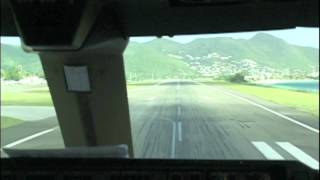 BOEING 747400 makes super fast takeoff from ST MAARTEN Airport [upl. by Gavriella]