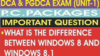 WHAT IS THE DIFFERENCE BETWEEN WINDOWS 8 AND WINDOW 81 [upl. by Yecart]