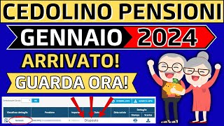 ✅CEDOLINO PENSIONI GENNAIO 2024👉ARRIVATO👉GUARDA ORA❗ [upl. by Madeleine]