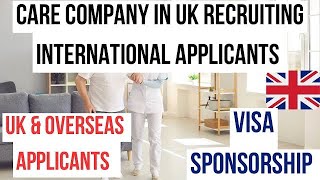 Health Company In Uk 🇬🇧 recruiting international applicants with Tier 2 Visa Sponsorship [upl. by Enehs]