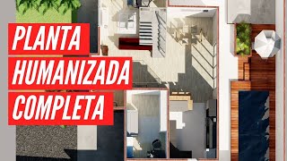 Como fazer uma planta humanizada completa com o Revit [upl. by Hesoj]