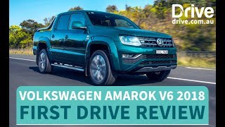 Volkswagen Amarok V6 Ultimate 2018 First Drive Review  Drivecomau [upl. by Llewxam]