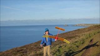 Light Wind Sloping with West Wings Amethyst glider West Cornwall [upl. by Burck]