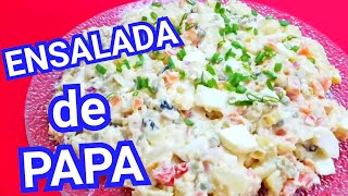 COMO HACER ENSALADA DE PAPA [upl. by Sunev]