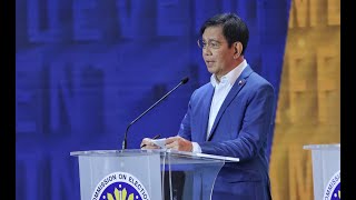 Ping Lacson Closing Statement at Comelec Presidential Debate  April 3 2022 [upl. by Pillihp]