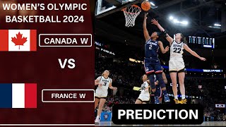 Canada vs France Paris Olympic 2024 Womens Basketball Preview Prediction amp Free Pick [upl. by Mun]