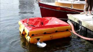 Inflatable Liferaft Launch [upl. by Innad]