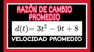 RAZON DE CAMBIO PROMEDIO EJERCICIO 4 [upl. by Arndt]