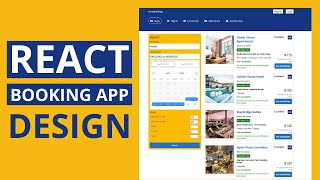 React Booking  Reservation App UI Design for Beginners [upl. by Dera493]