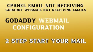 cpanel mail mx record Cpanel Email not Receiving  Godaddy Webmail not Receiving Emails in Hindi [upl. by Daveda]