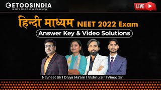 हिंदी माध्यम NEET 2022 Exam  Answer Key and Video Solutions  Etoosindia Hindi [upl. by Agathy]