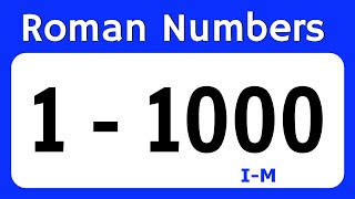 Roman Number 1 to 1000  Roman Numeral 1 to 1000  Roman Ginti 1 se 1000 tak [upl. by Rotceh]