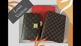 Louis Vuitton desk agenda and Louis Vuitton Paul MM notebook cover [upl. by Neurath978]